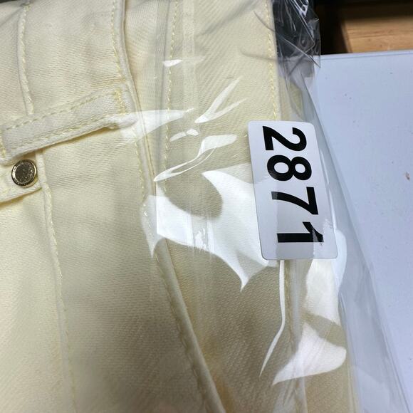 J Mclaughlin Pants Womens 6 Pale Yellow Lexi Jeans Pockets Stretch Casual Preppy - Picture 13 of 13